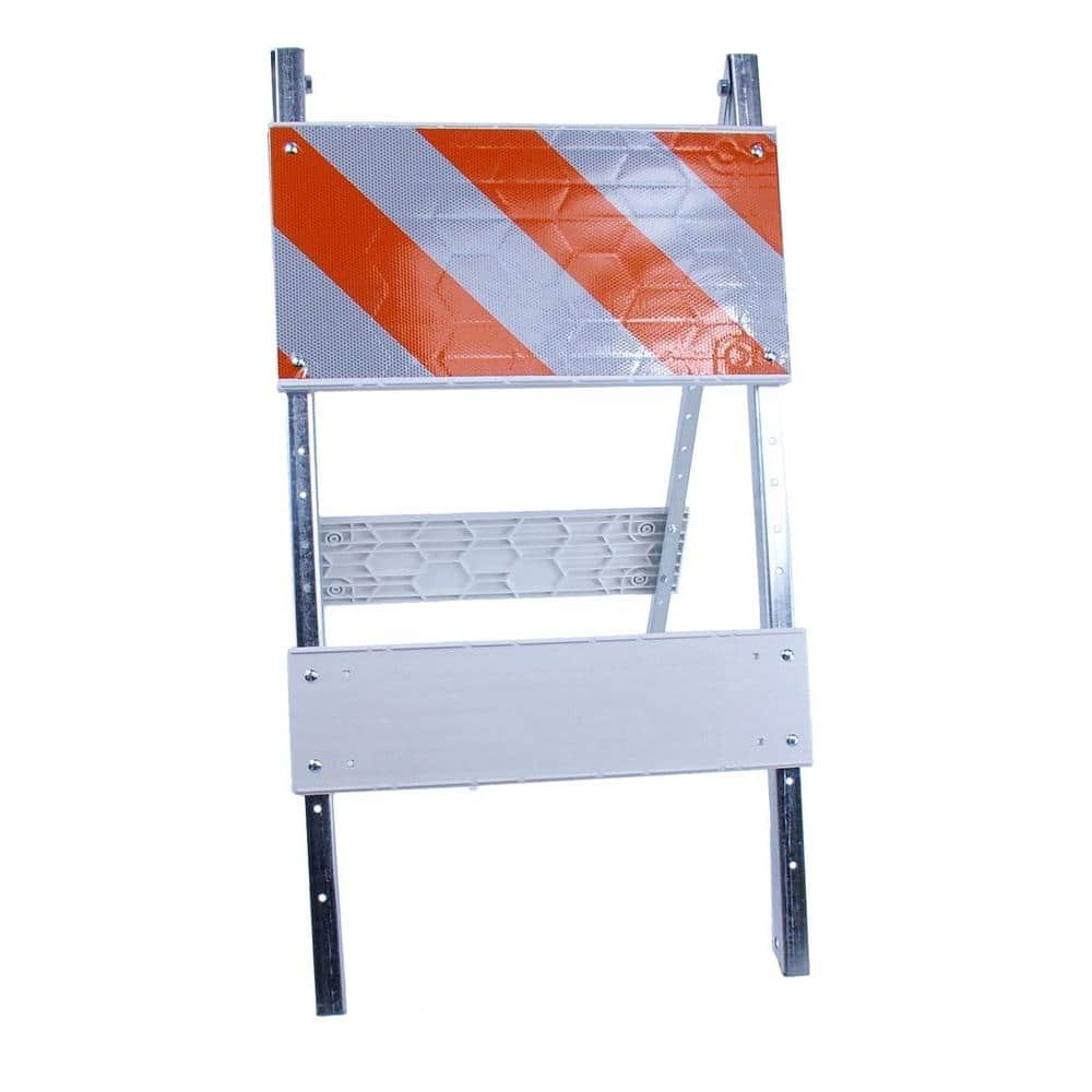 12 in. Plastic/Galvanized High-Intensity Type I Folding Barricade - Hercitys