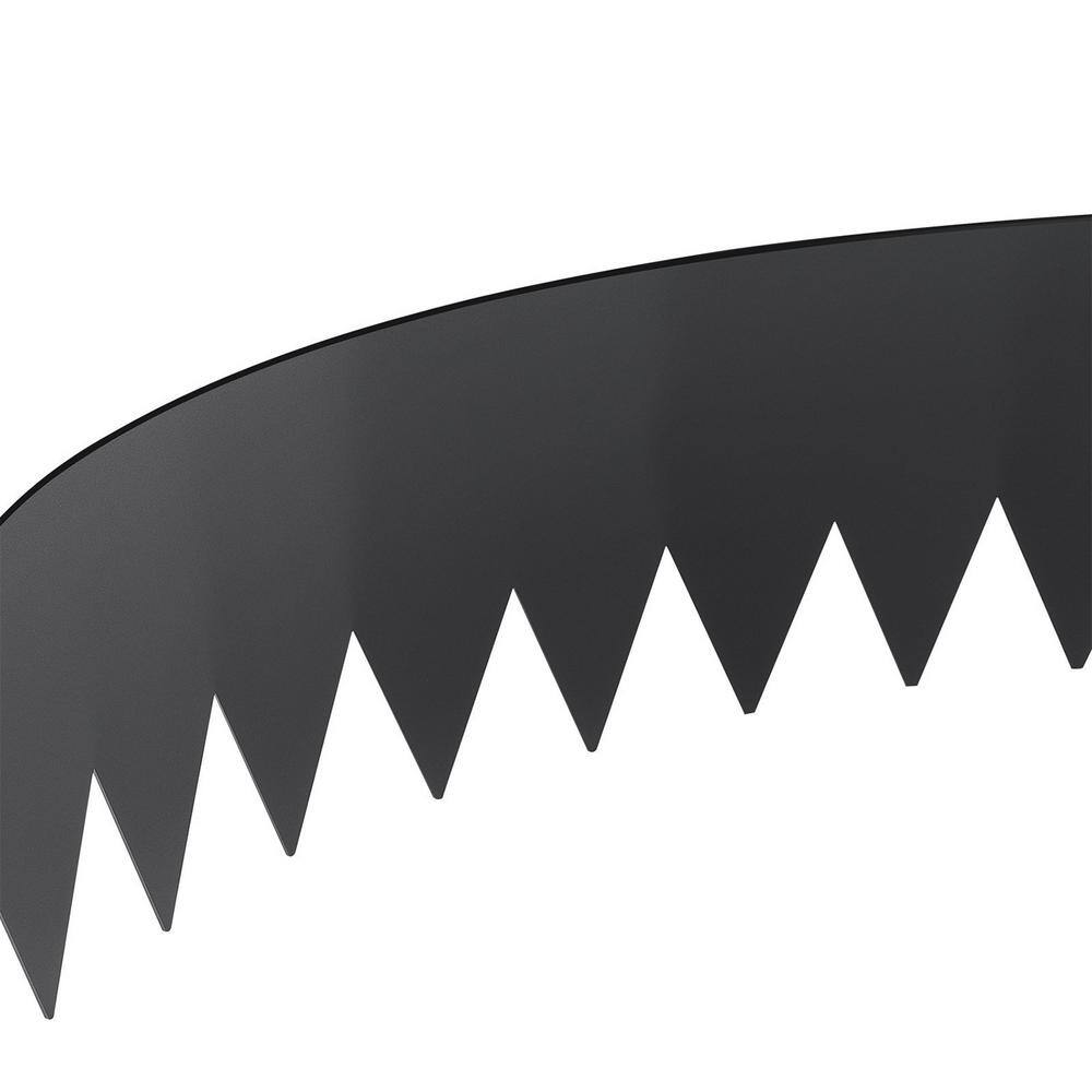 40 in. L x 8 in. W Black Steel Strips 3-Pack Garden Edging Borders Landscape Edging Hammer-in Edging Border with 5 Clips - Hercitys