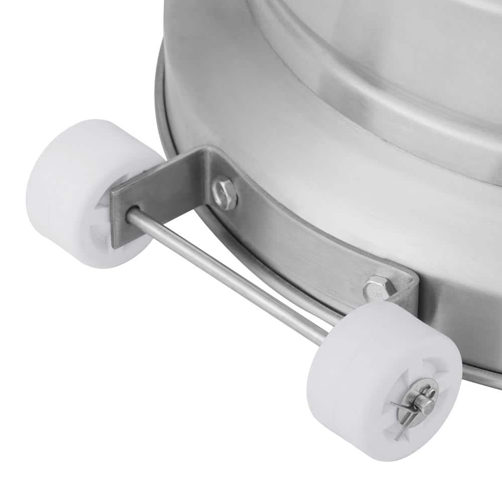 48000 BTU Stainless Steel Propane Standing Patio Heater with Wheels - Hercitys