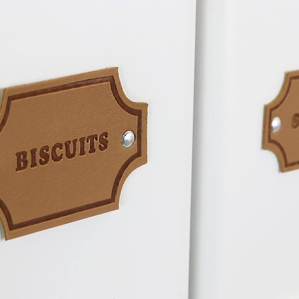 5-Piece Metal Cannister Set with Metal Tops - Hercitys