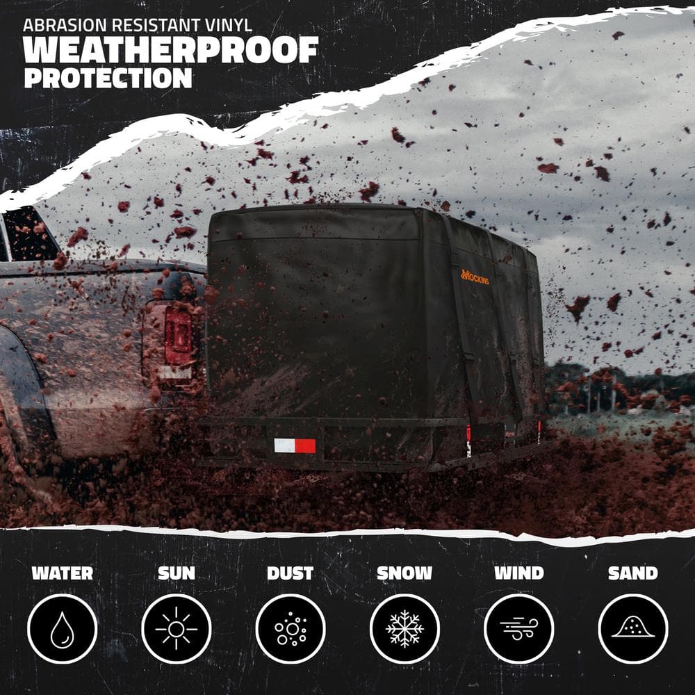 40 cu. Ft. Waterproof Cargo Carrier Bag 70 in. x 33 in. x 30 in. Hitch Bag with Lock, Straps and Carry Bag - Hercitys