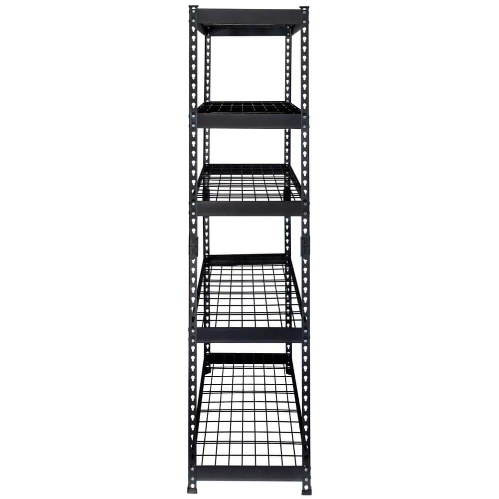 5-Tier Steel, Garage Storage Shelving Unit (48 in. W x 72 in. H x 18 in. D) - Hercitys