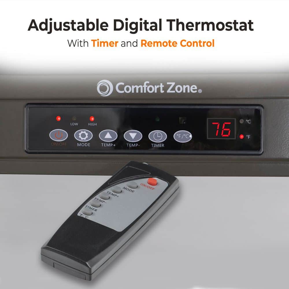 25000 BTU Fan Heaters Electric Furnace with Remote Control - Hercitys