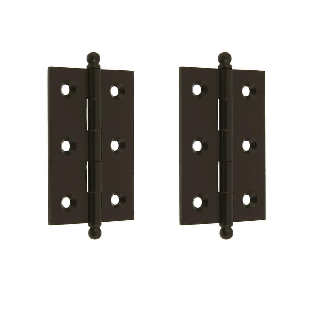 2-1/2 in. x 1-7/10 in. Polished Brass No Lacquer Solid Extruded Brass Loose Pin Mortise Cabinet Hingge (1-Pair) - Hercitys