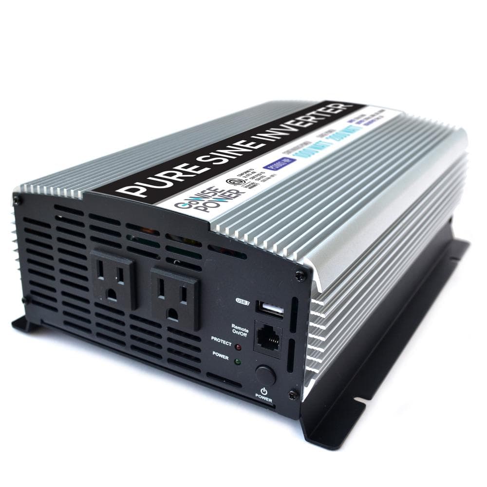 1,000-Watt Continuous/2,000-Watt Peak Pure Sine Wave Inverter - Hercitys