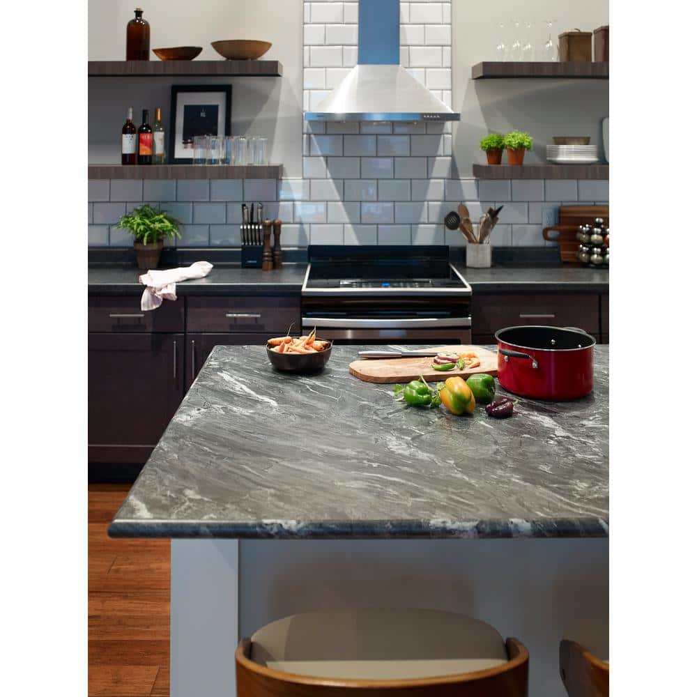 4 ft. x 8 ft. Laminate Sheet in 180fx Stormy Night Granite with Scovato Finish - Hercitys