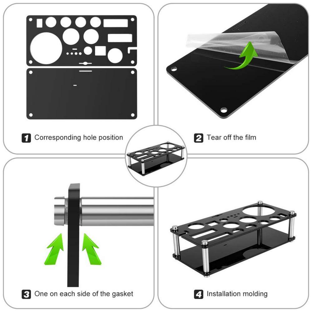 23-Piece 20 oz. and 24 oz. Rose Gold Stainless Steel Cocktail Shaker Set with Acrylic Stand and Cocktail Recipes Booklet - Hercitys