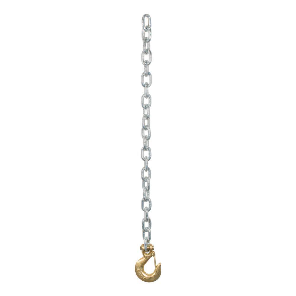 35″ Safety Chain with 1 Clevis Hook (16,200 lbs., Yellow Zinc) - Hercitys