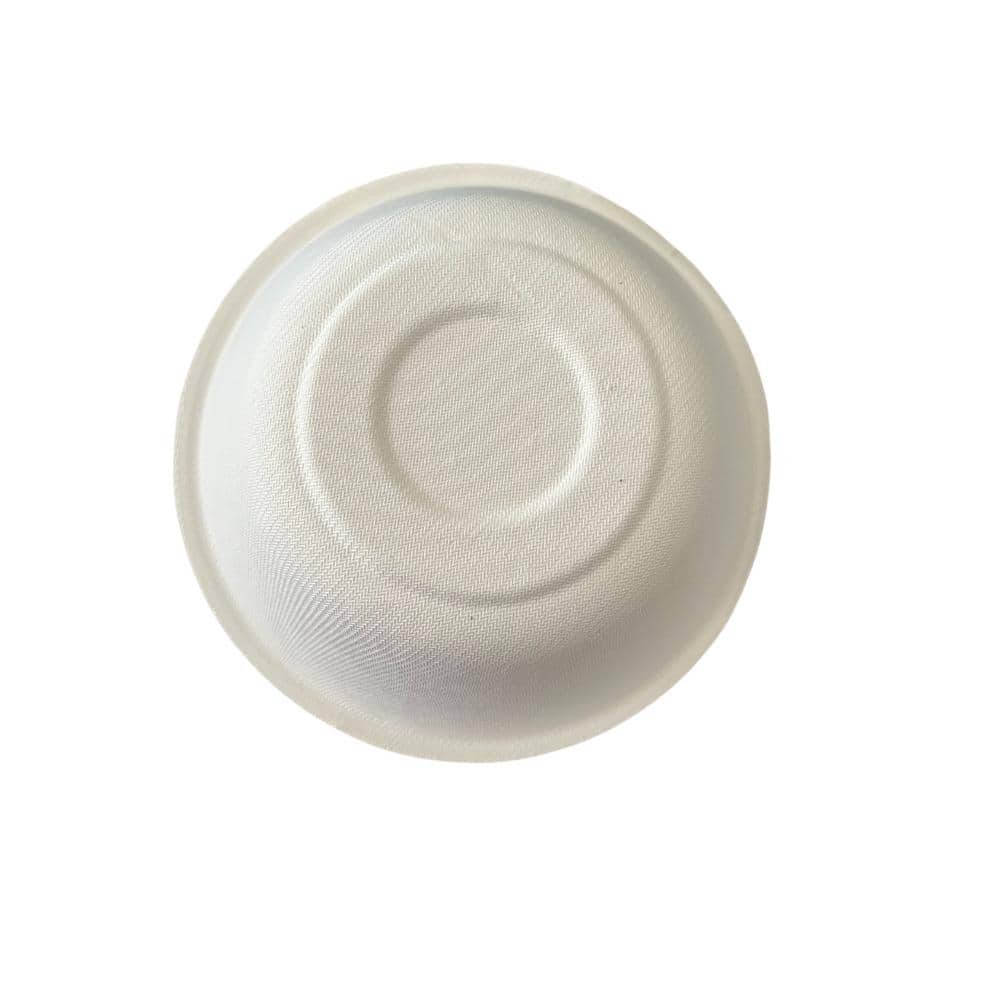 100% Compostable 18 oz. Unbleached Disposable Paper Bowls 150-Pack - Hercitys