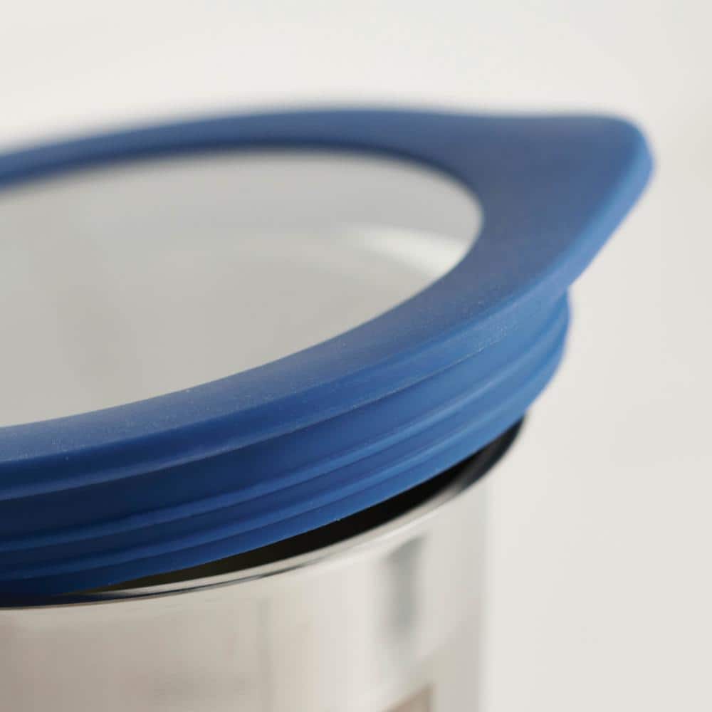 4 Pc Stainless Steel Canister Set – Blue - Hercitys