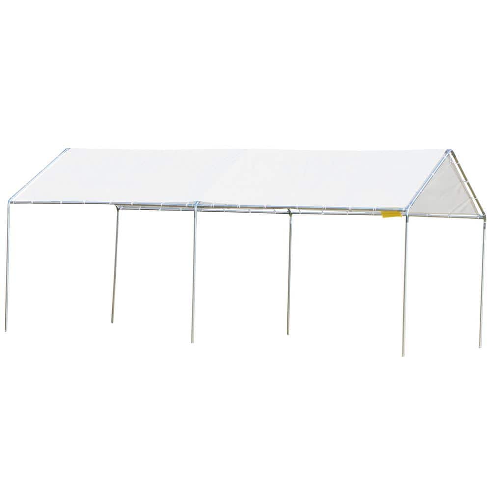 10 ft. x 20 ft. Heavy-Duty Carport Canopy with Water/UV Fighting Material and A Simple Open Design - Hercitys