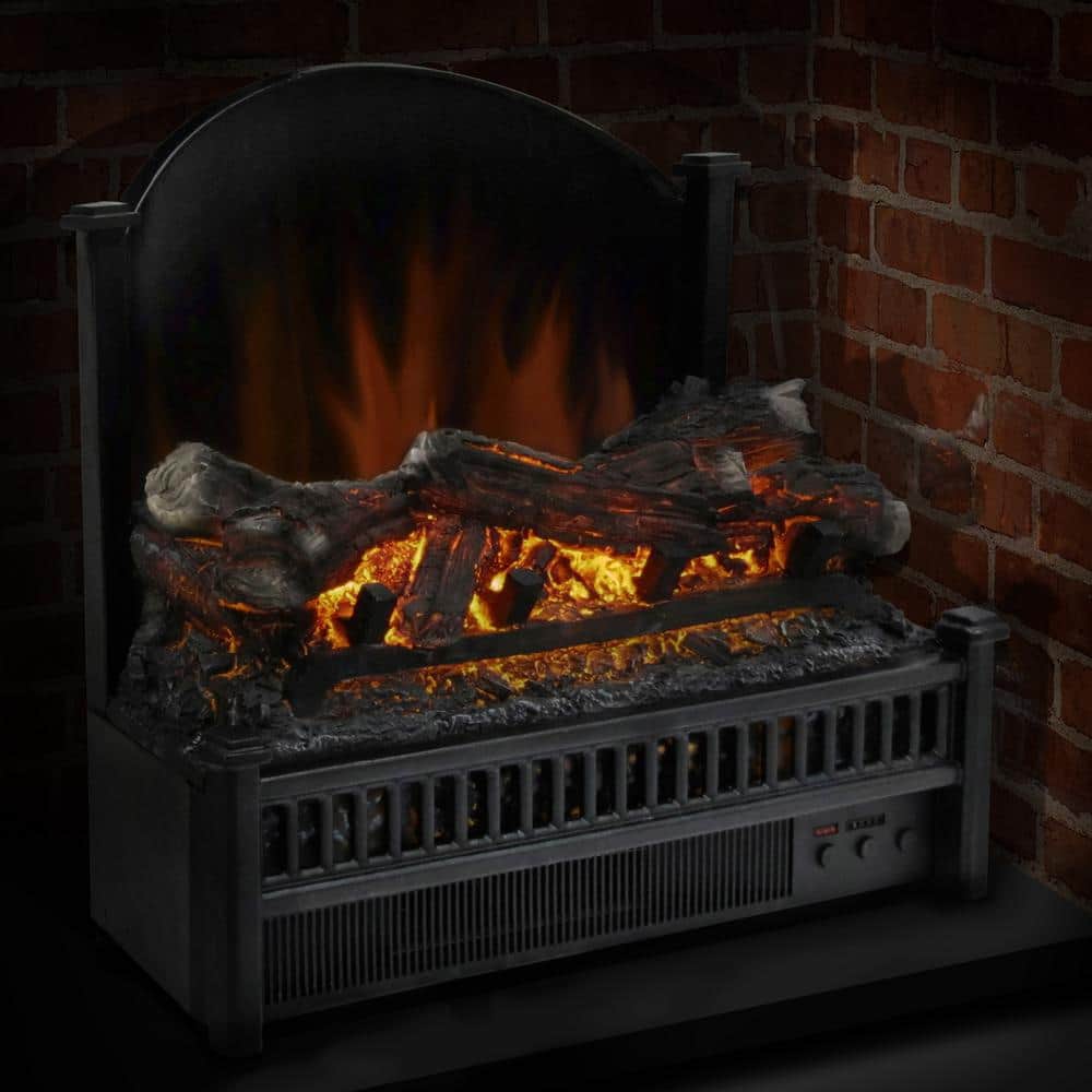 23 in. Electric Fireplace Logs with Removable Fireback and Heater - Hercitys