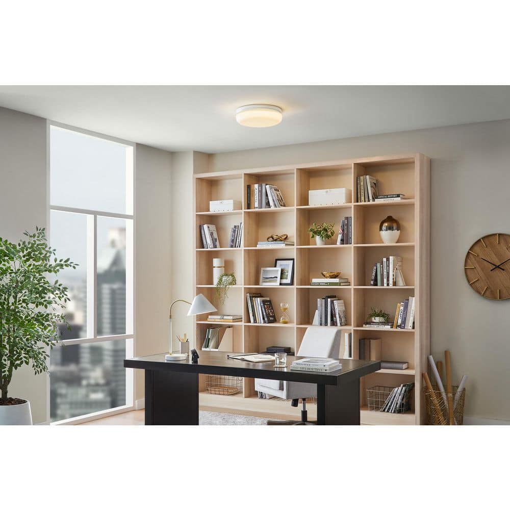 15 in. Light White Adjustable CCT and Brightness Integrated LED Ceiling Flush Mount Fixture with Night Light - Hercitys