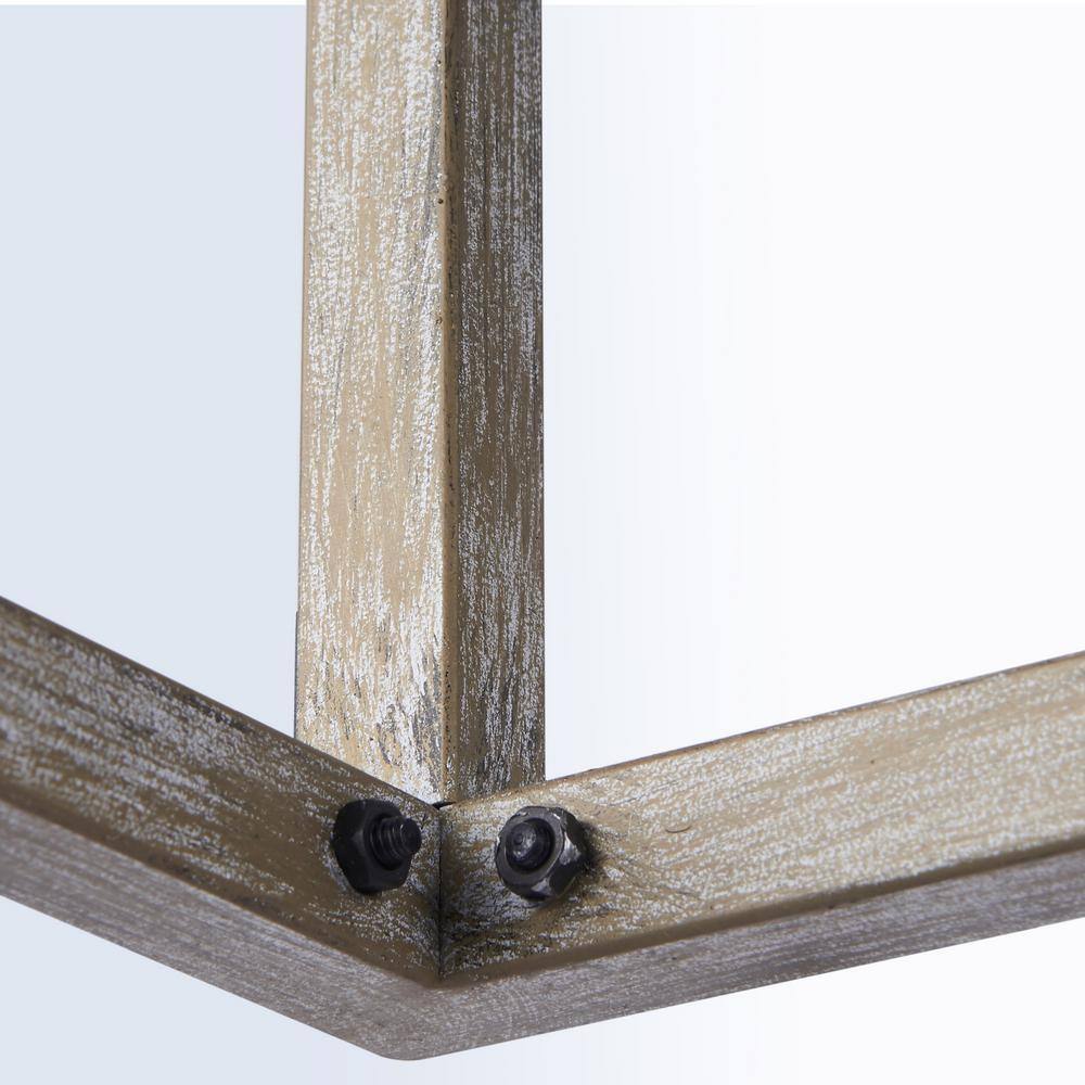 12 in. 2-Light Wood Grain Rustic Industrial Flush Mount - Hercitys