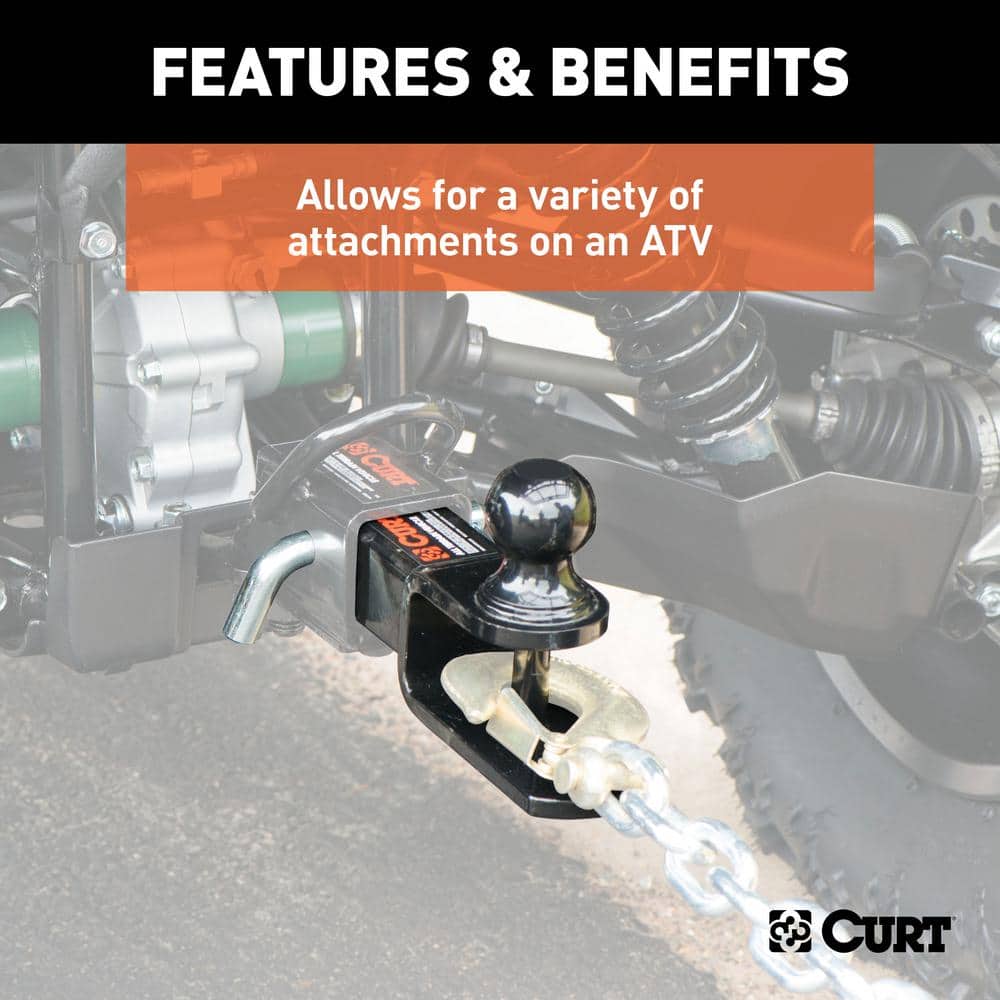 3-in-1 ATV Trailer Hitch Ball Mount with 1-7/8 in. Ball (2 in. Shank) - Hercitys