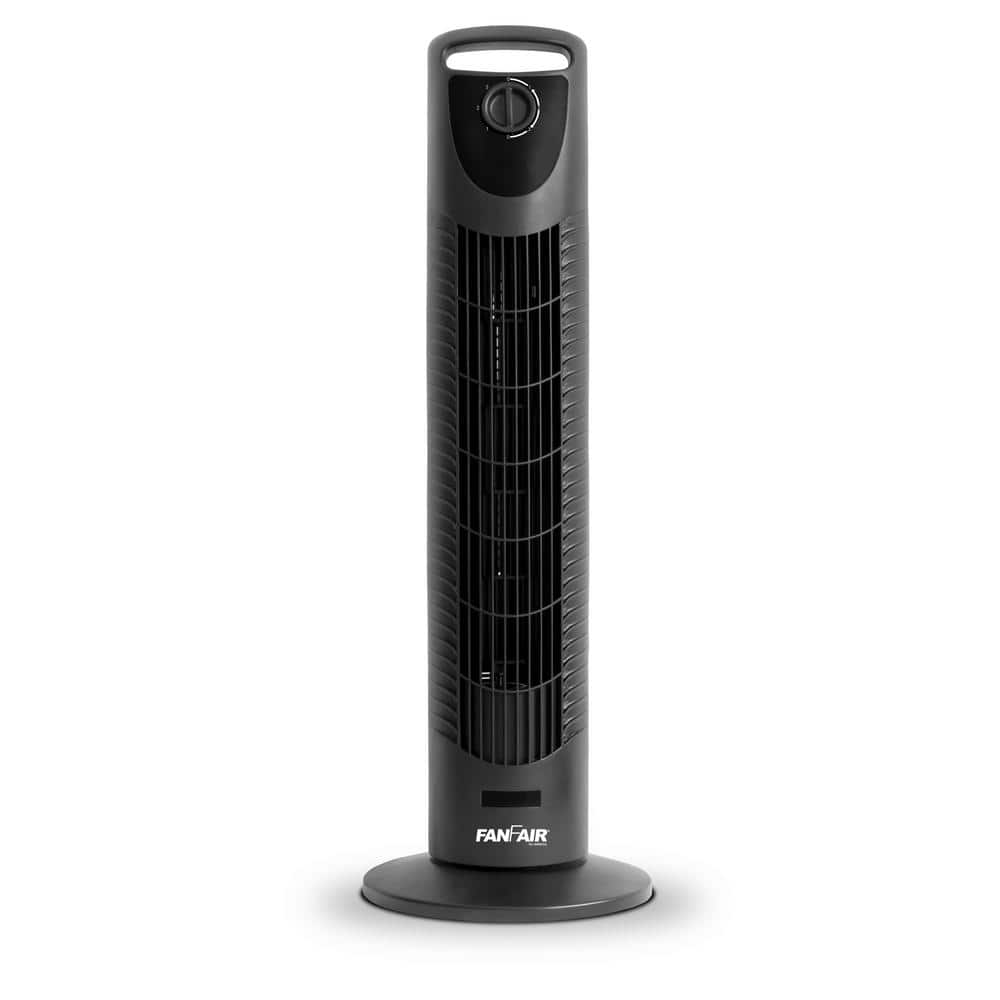 30 in. 3-Fan Speeds Tower Fan in Black with Oscillation Function - Hercitys