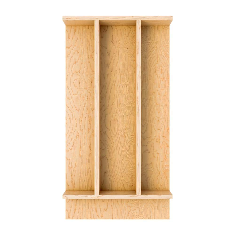 2.36 in. H x 10.24 in. W x 19.49 in. D Light Brown Wooden Utensil Drawer Insert - Hercitys