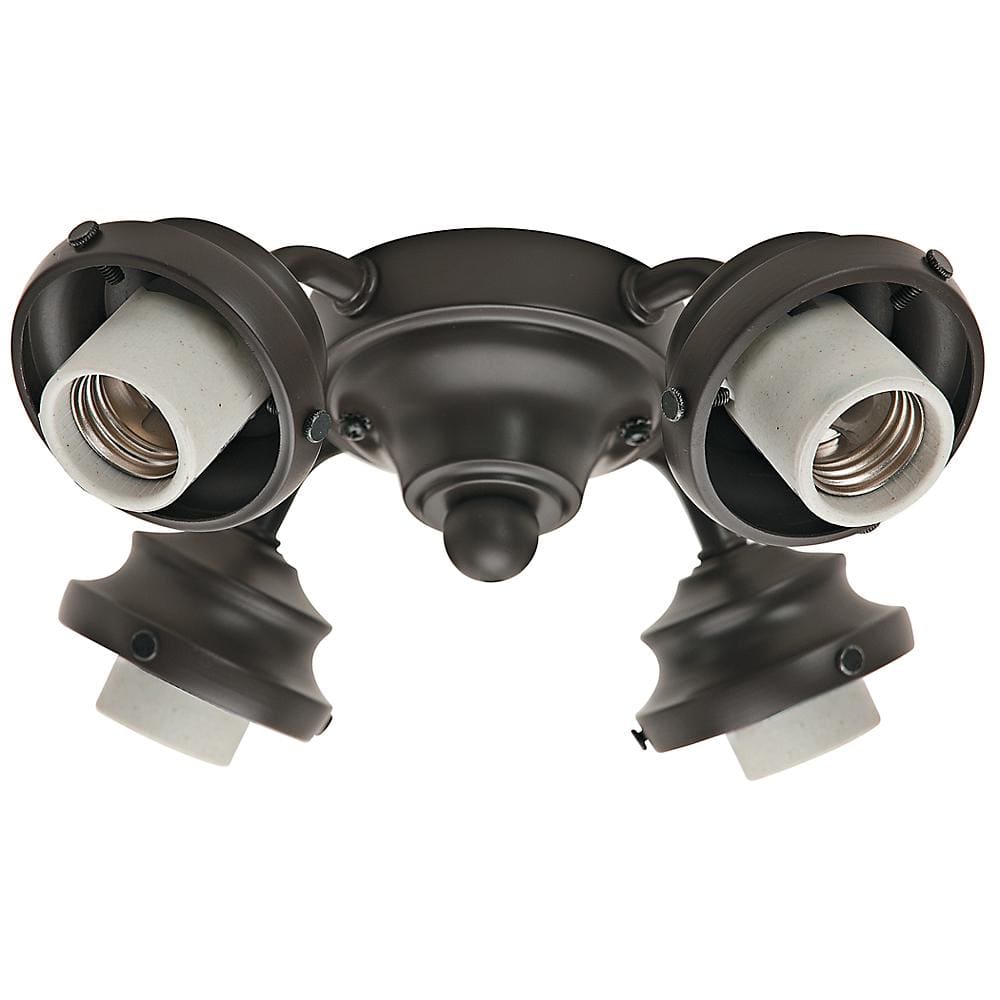 4-Light New Bronze 2.25 in. Ceiling Fan Fitter - Hercitys