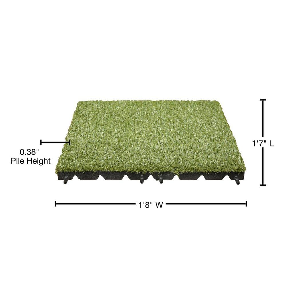 19 in. x 19 in. Artificial Grass Tile (8-Pack) - Hercitys