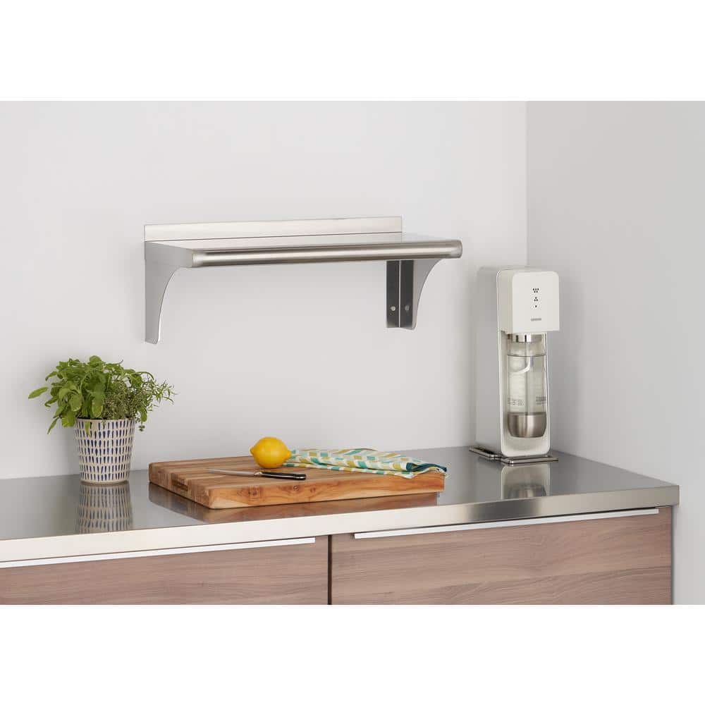 24 in. Stainless Steel Wall Shelf (2-Pack) - Hercitys