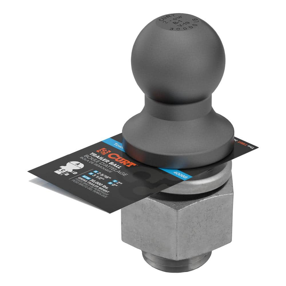 2-5/16″ Trailer Hitch Tow Ball (2″ x 3-1/2″ Shank, 30,000 lbs., Raw Steel) - Hercitys