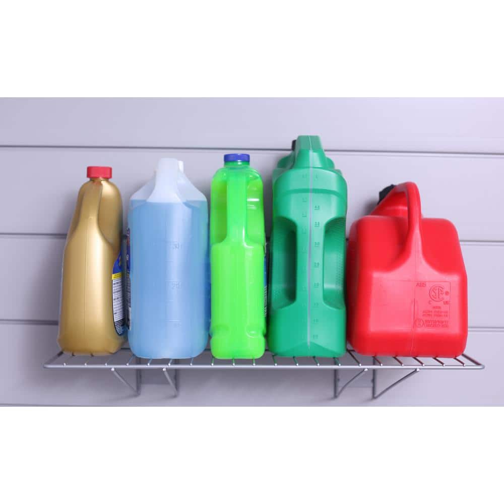 24 in. L x 12 in. W Slatwall Steel Wire Bracket Shelf (2-Pack) - Hercitys