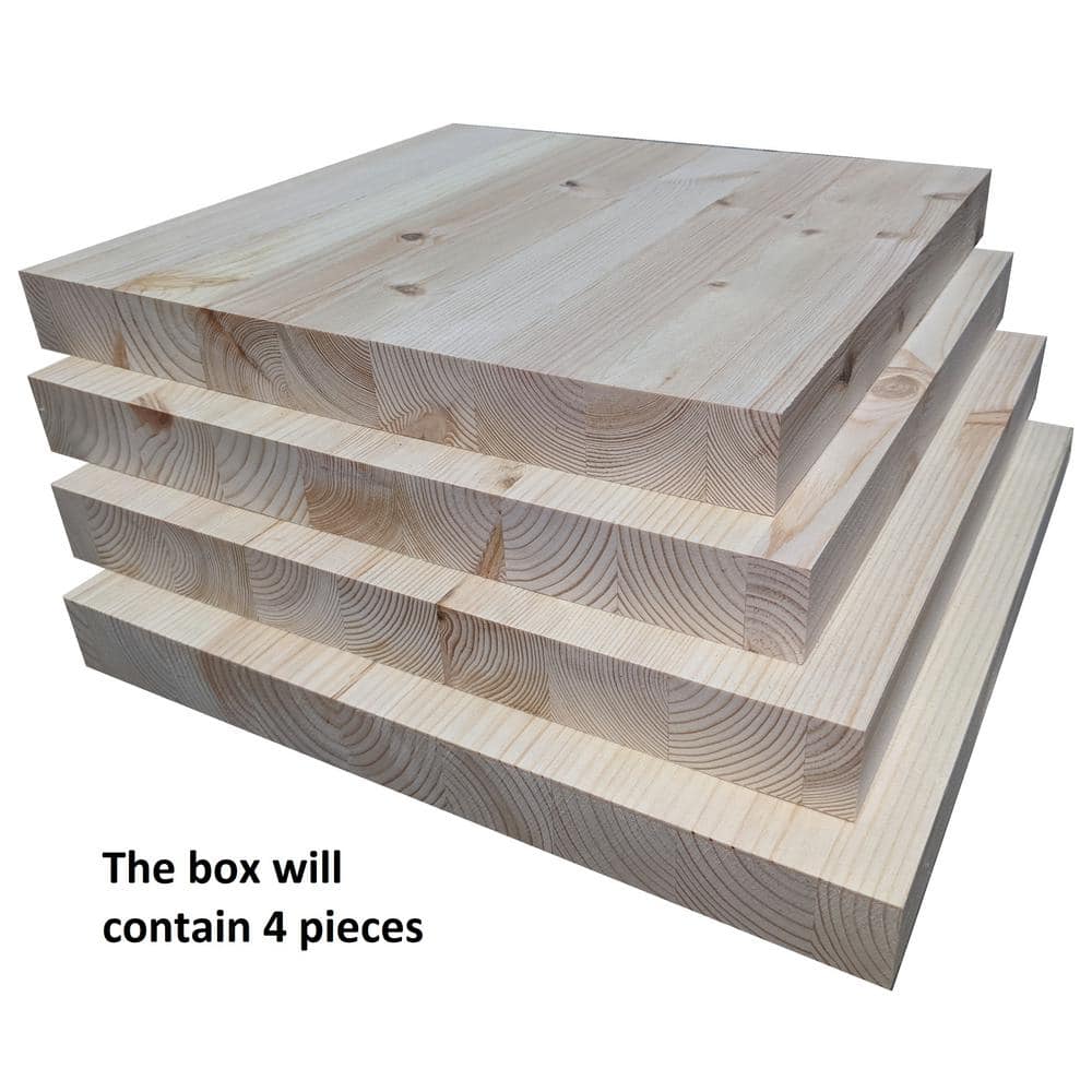 1 in. x 1 ft. x 1 ft. Allwood Pine Project Panel (4-Pack) - Hercitys