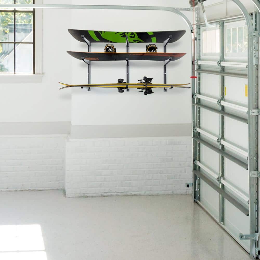 16 in. x 21 in. Heavy-Duty Wall Rack, Adjustable 3-Tier Wide Lumber Rack Holds 720 lbs. Steel Garage Wall Shelf Brackets - Hercitys