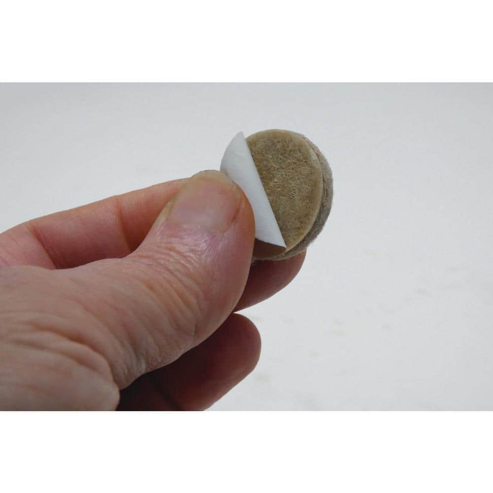 1 in. Beige Round Felt Heavy Duty Self Adhesive Furniture Pads (48-Pack) - Hercitys
