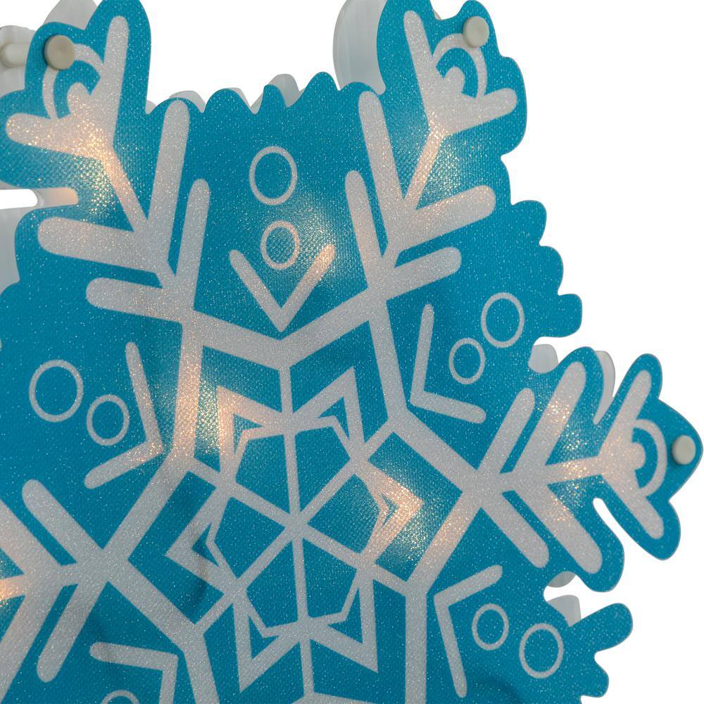 11.75 in. Lighted Snowflake Christmas Window Silhouette - Hercitys