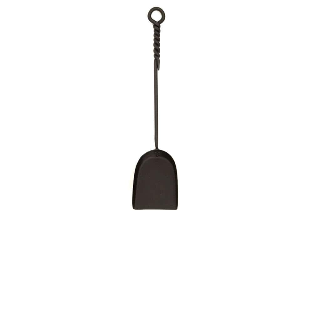 18 in. Tall Black Mini Rope Design Fireplace Shovel Tool - Hercitys