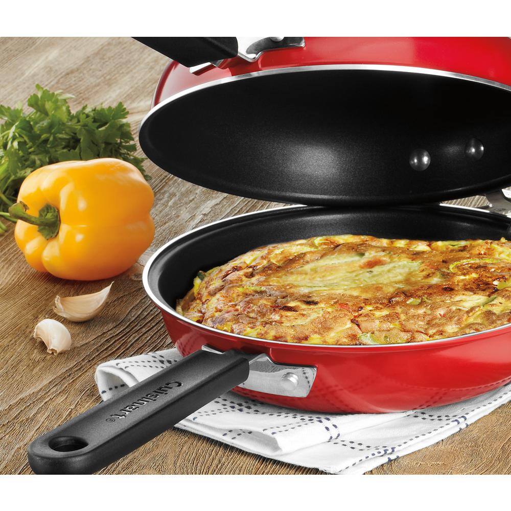 2-Piece Aluminum Nonstick Frittata Pan Set in Red Specialty Sets - Hercitys