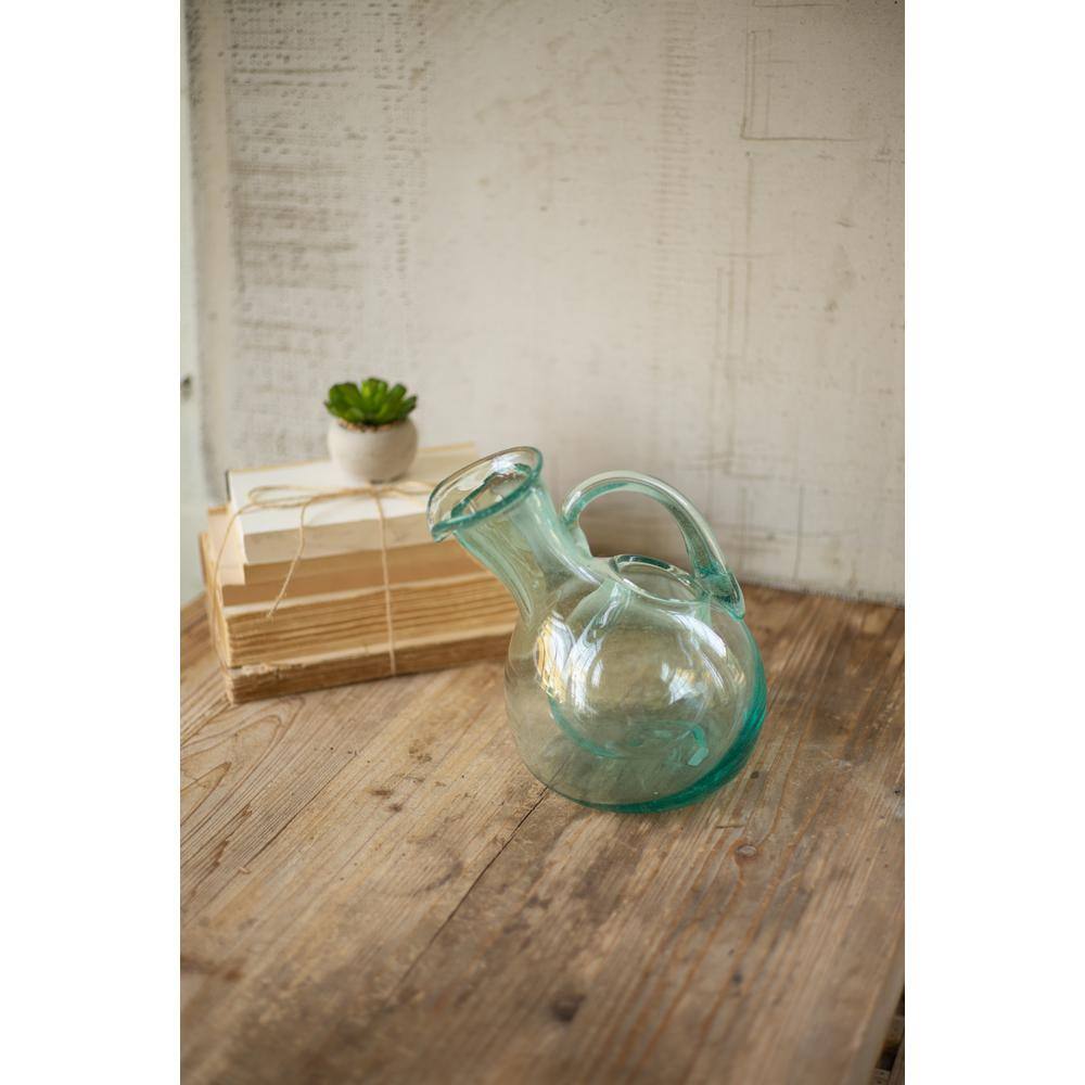 48 oz. Tilted Clear Glass Wine Decanter with Ice Pocket - Hercitys