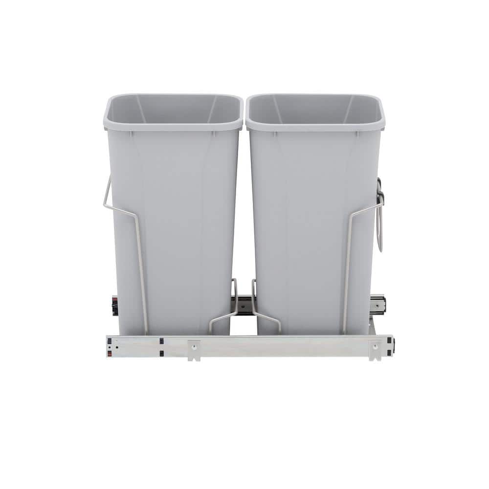 22.5 in. x 13.5 in. x 11.75 in. In Cabinet Pull Out Soft-Close 27 Qt. Trash Can - Hercitys