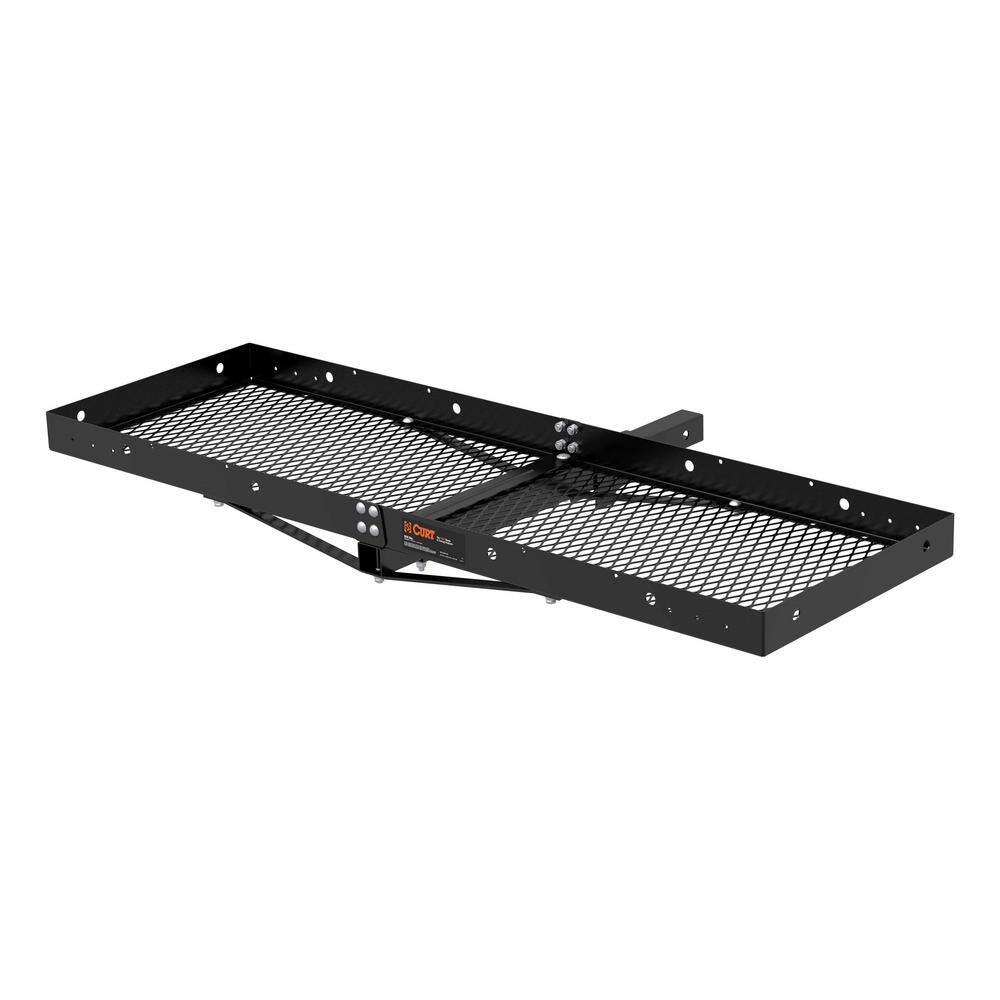500 lb. Capacity 60 in. x 20 in. Black Steel Tray Cargo Carrier (Folding 2 in. Shank) - Hercitys
