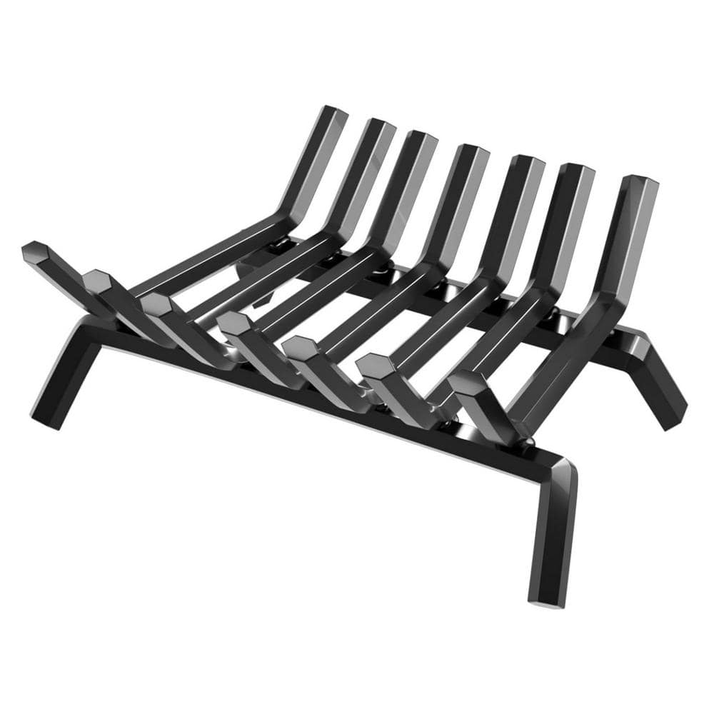 30 in. Wide Heavy Duty Solid Steel Fireplace Log Grate Indoor Wood Holder Wrought Iron Fireplace Grates - Hercitys