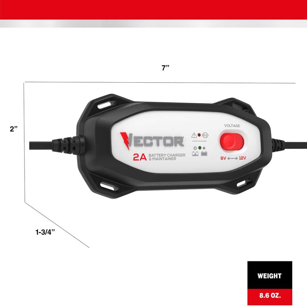 2 Amp Battery Charger/Maintainer - Hercitys