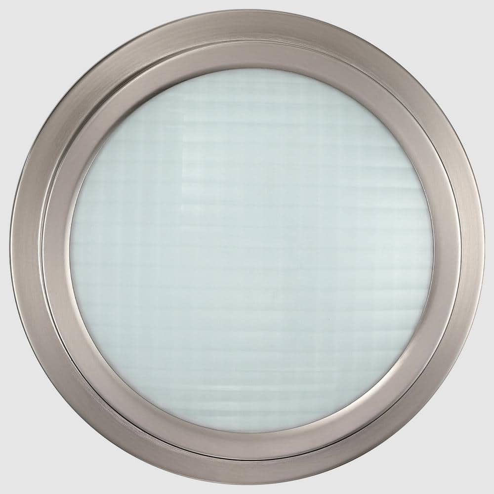 14 in. Light Brushed Nickel 25-Watt Adjustable CCT Integrated LED Flush Mount - Hercitys