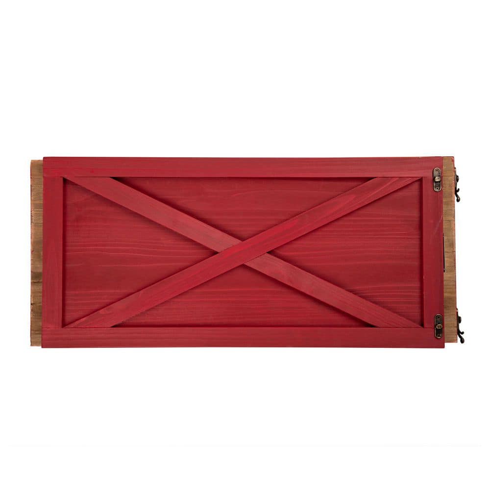 26 in. L Red Wooden Tree Collar(KD) - Hercitys