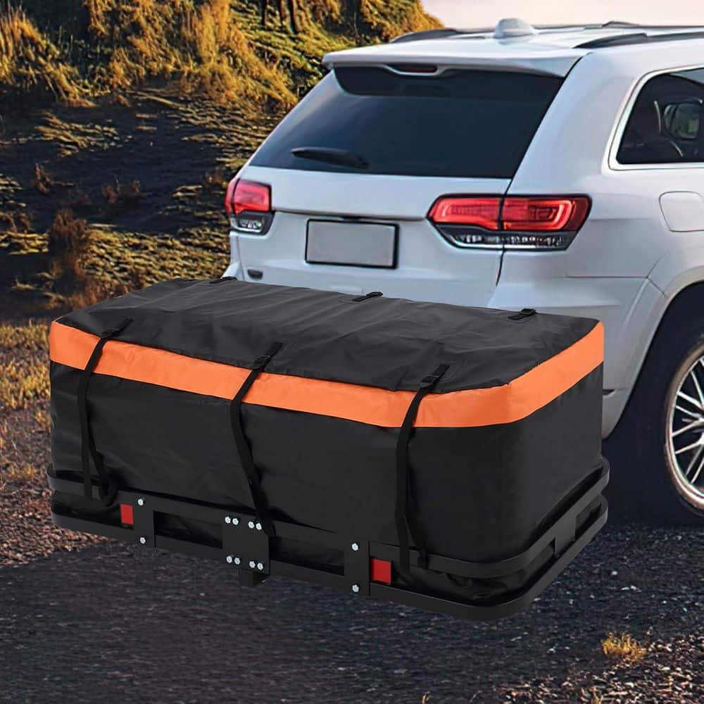 500 lbs. Capacity 60 in. x 24 in. x 6in. Hitch Mount Cargo Carrier Basket with Waterproof Cargo Bag and Net - Hercitys