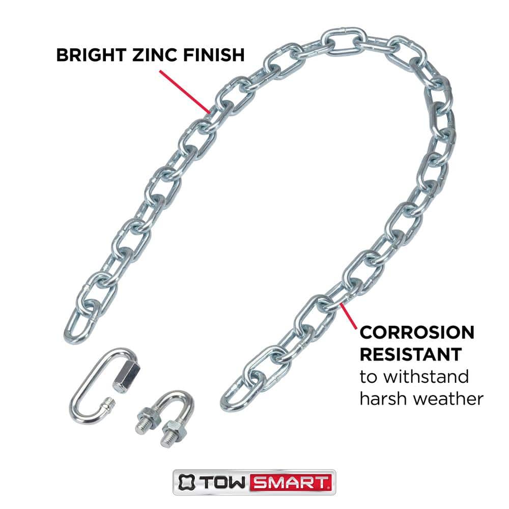 36 in. Towing Safety Chain with U-Bolt and Quick Link 5000 lbs. - Hercitys