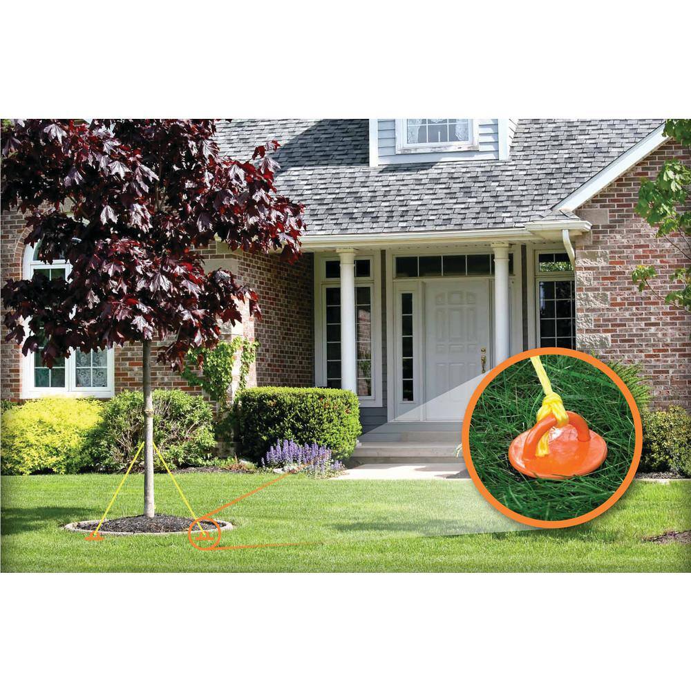 2-Pack 8 in. Folding Ring Spiral Ground Anchor for Yard - Hercitys