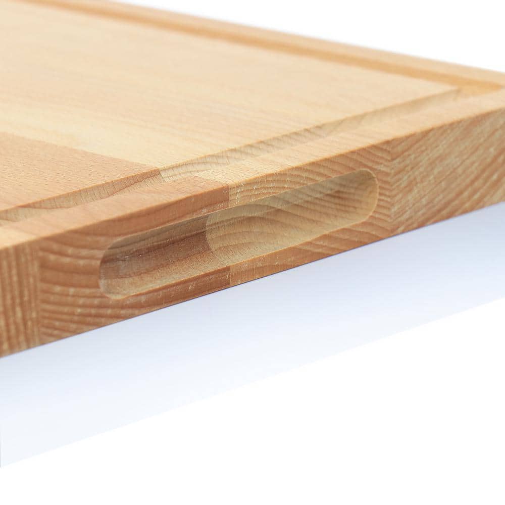 18 in. x 12 in. Reversible Rectangle Beech Wood Cutting Board - Hercitys