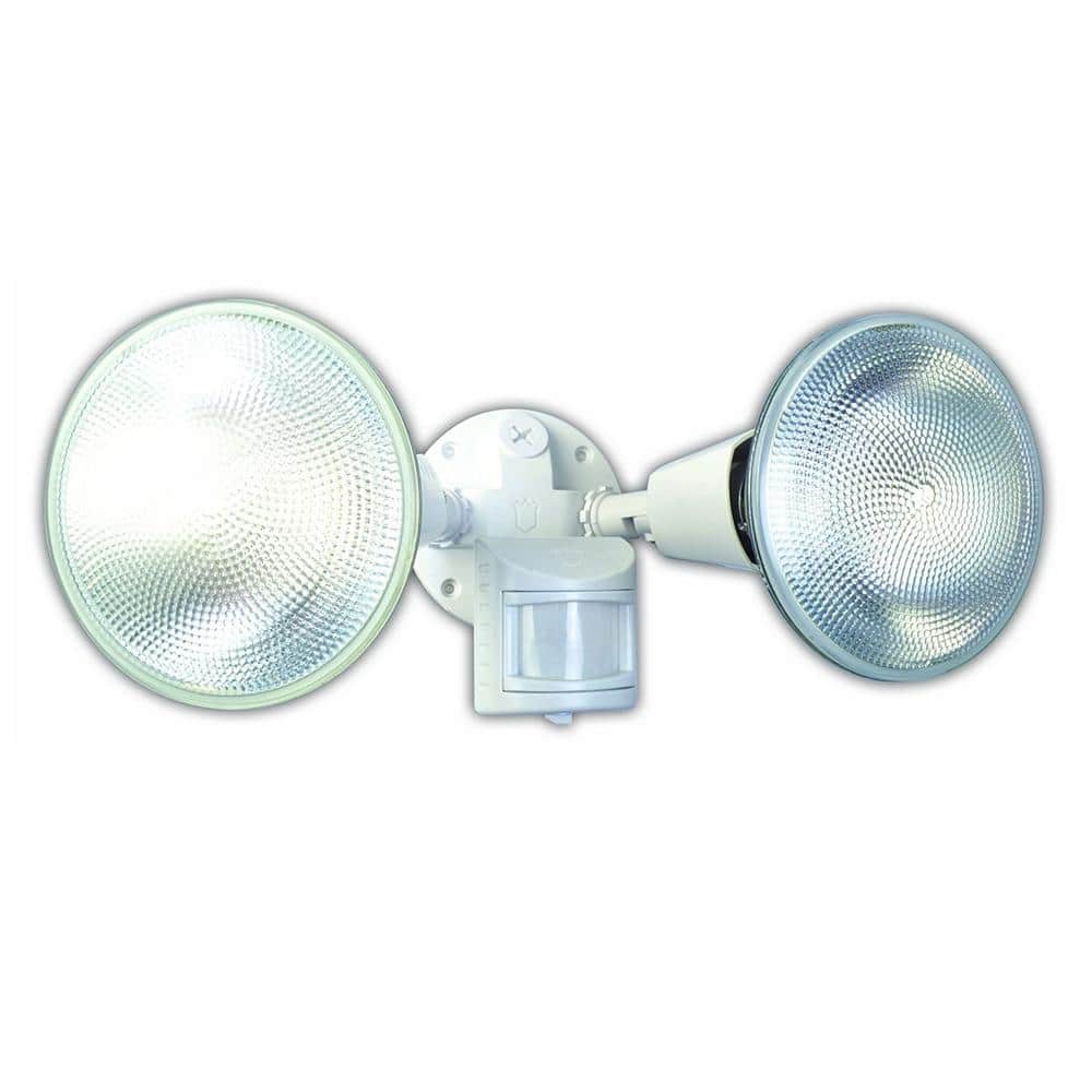 240-Watt 110-Degree White Motion Activated Outdoor Dusk to Dawn Security Flood Light with Twin Head - Hercitys