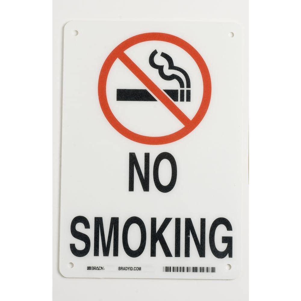 10 in. x 7 in. Aluminum No Smoking Sign - Hercitys