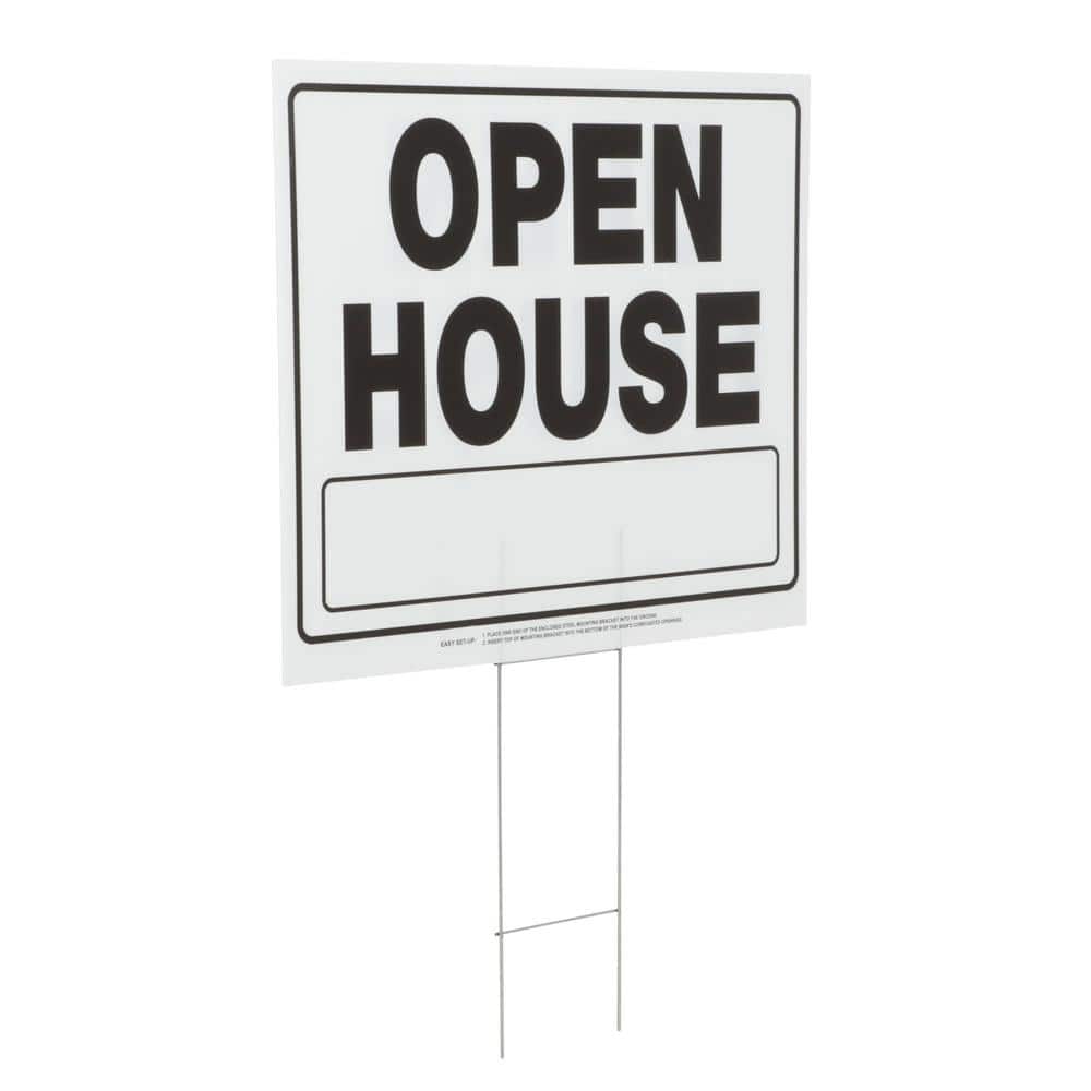 20 in. x 24 in. Corrugated Plastic Open House Sign - Hercitys