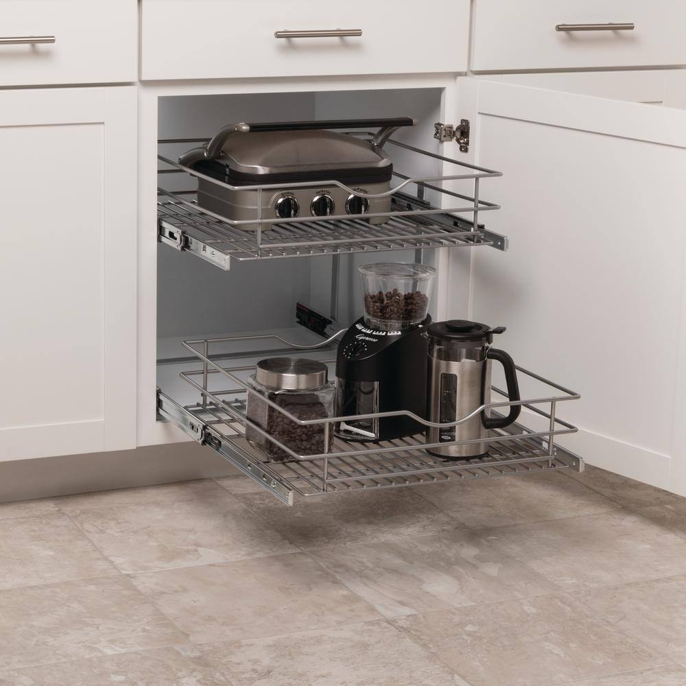 20 in. Double Tier Wire Soft-Close Pullout Baskets - Hercitys