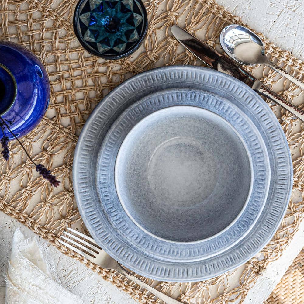 12-Piece Violet Stoneware Dinnerware Set - Hercitys