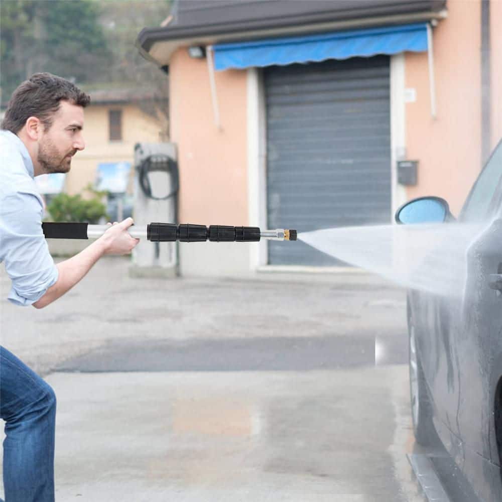 18 ft. Telescoping Pressure Washer Extension Wand Kit with 5 Spray Nozzles - Hercitys