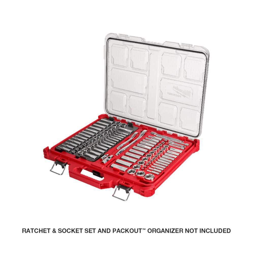 1/2 in. Drive SAE/Metric Ratchet and Socket Mechanics Tool Set PACKOUT Trays - Hercitys